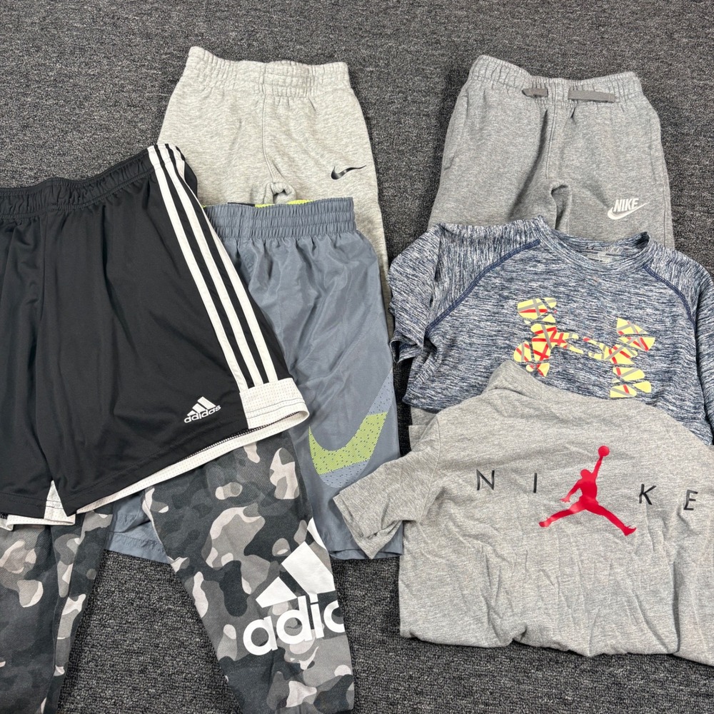 Kids Branded Lot (7) Nike Adidas Under Armour Jordan Mixed Sizes Reseller